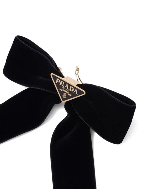 prada velvet bow|Velvet Hair Bow By Prada .